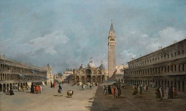 Piazza San Marco in Venice, with the Basilica and Campanile